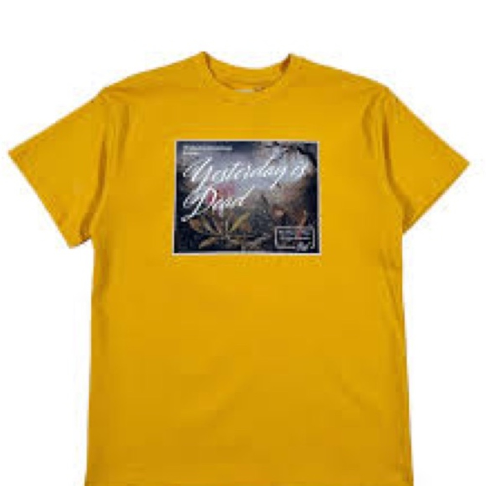Yellow Graphic Men's Shirt Yesterday is Dead